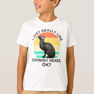 Camiseta Me gustan mucho los Cornish Rex, ¡vale?