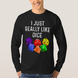 Camiseta Me Gustan Mucho Los Dados Juego De Rol RPG