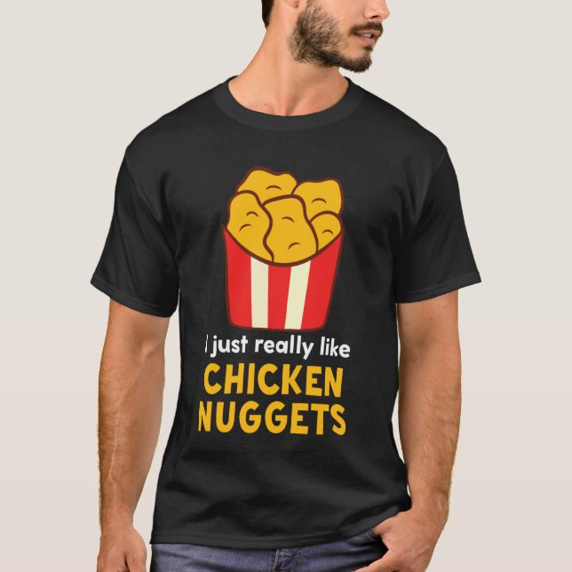 Camiseta Me gustan mucho los nuggets de pollo (Anverso)