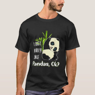 Camiseta Me gustan mucho los pandas, ok pandas
