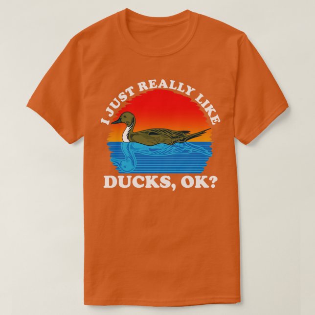 Camiseta Me gustan mucho los patos ok (Diseño del anverso)