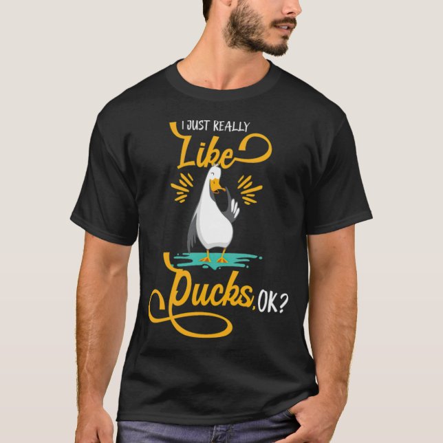 Camiseta Me gustan mucho los patos vale Divertido canino de (Anverso)