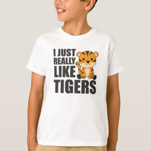 Camiseta Me gustan mucho los tigres - Animales de zoológico