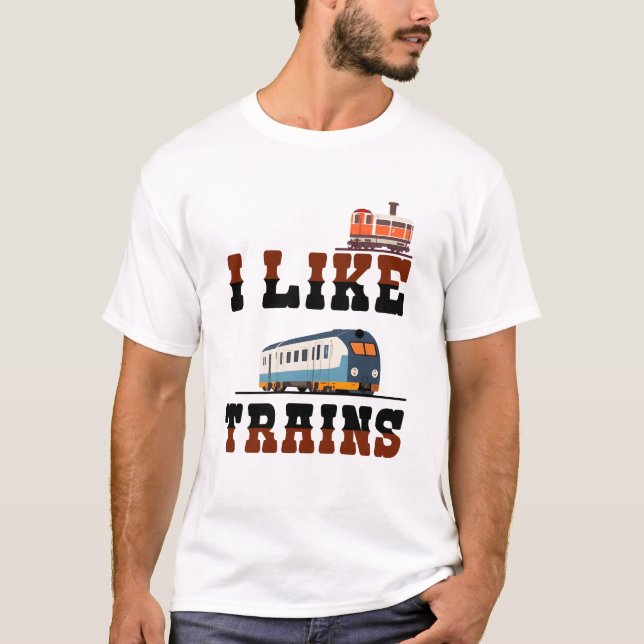 Camiseta Me gustan mucho los trenes (Anverso)