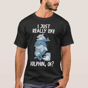 Camiseta Me Gustan Realmente Los Delfines.