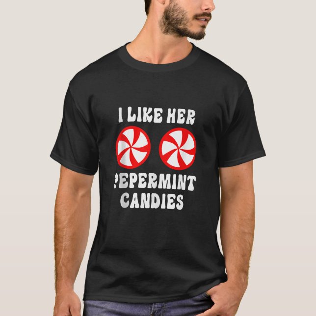 Camiseta Me Gustan Sus Navidades De Peppermint Cou Groovy (Anverso)