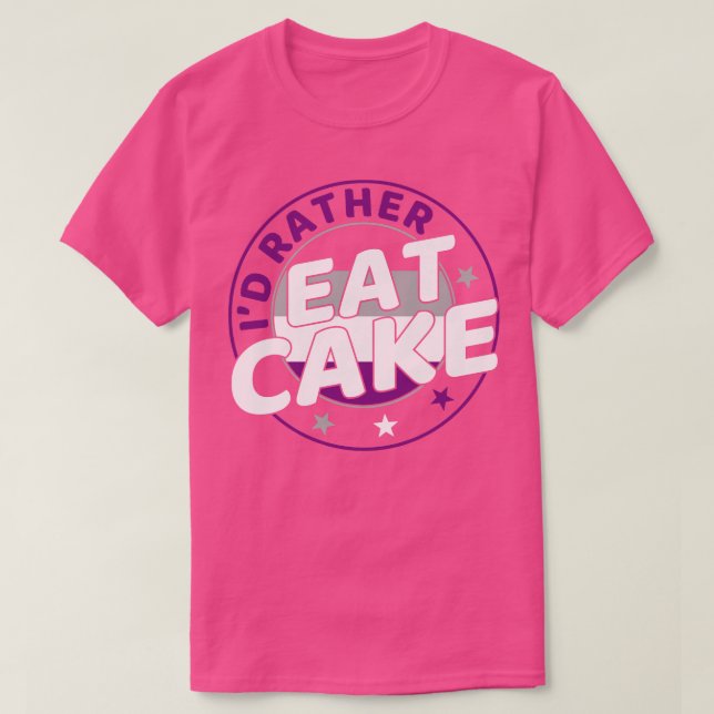 Camiseta Me gustaría comer pastel divertido Orgullo Ace Org (Diseño del anverso)