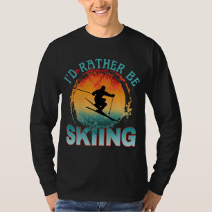Camiseta Me gustaría estar esquiando