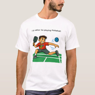 Camiseta Me gustaría estar jugando Pickleball