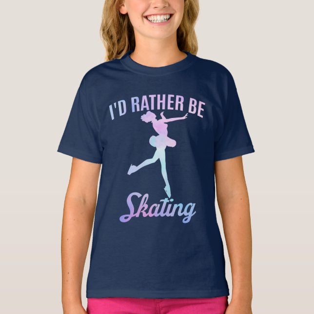 Camiseta Me gustaría estar patinando     (Anverso)