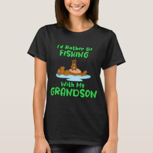 Camiseta Me gustaría estar pescando con mi nieto