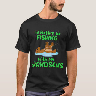Camiseta Me gustaría estar pescando con mis nietos
