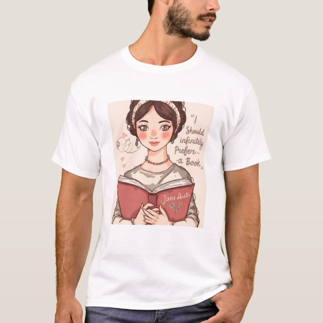 Camiseta me gustaría infinitamente un libro (Anverso)