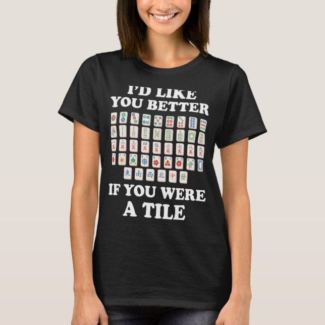 Camiseta Me Gustaría Más Mamáes Mahjong Player Mahjong Tile (Anverso)