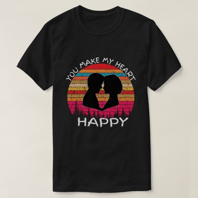 Camiseta Me hace feliz el corazón (Diseño del anverso)