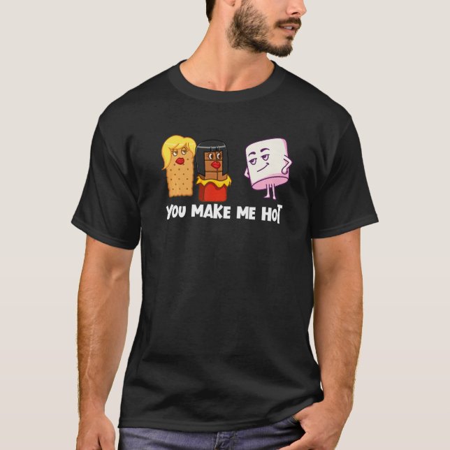Camiseta Me Haces Malvavisco Caliente S'Mores Camping Smore (Anverso)