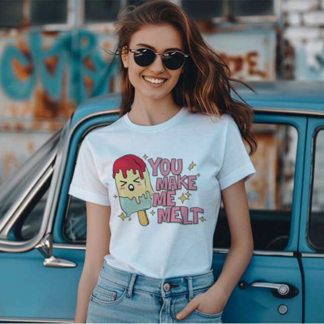 Camiseta Me Haces Melt Cute Valentine (you make my heart melt cute valentine day tshirt)