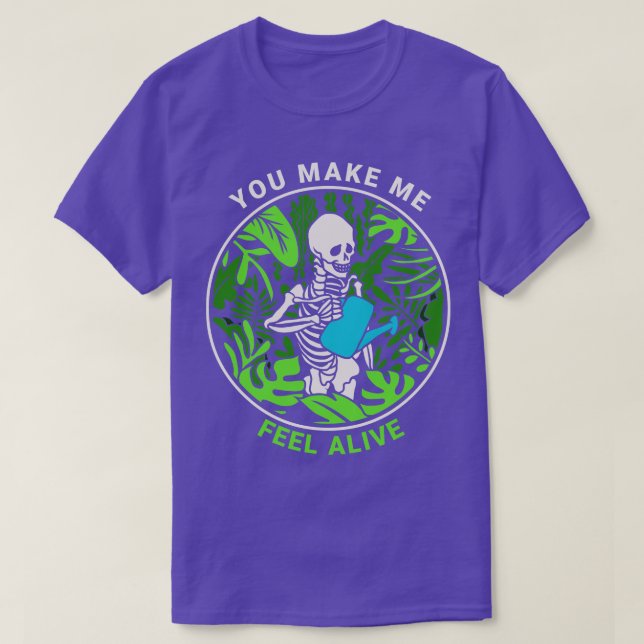 Camiseta Me Haces Sentir Vivo Y Divertido Amante De La Plan (Diseño del anverso)