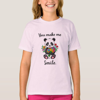 Camiseta Me Haces Sonreír Panda Lindo
