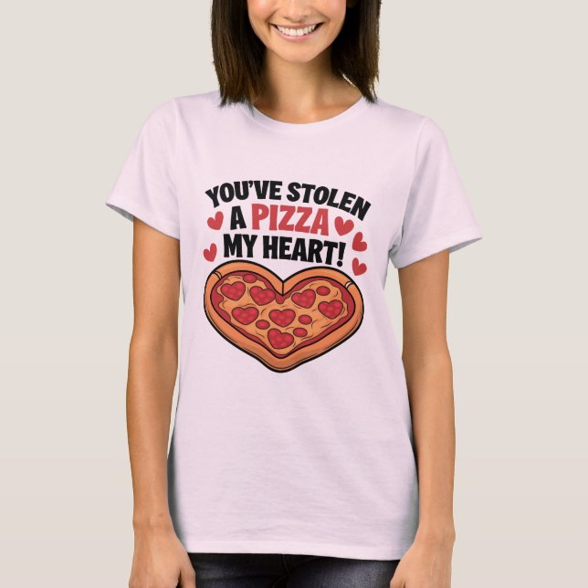 Camiseta Me has robado el corazón una pizza (Anverso)