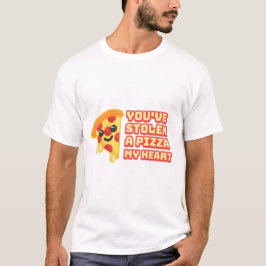 Camiseta ¡Me has robado el corazón una pizza! Personalizado