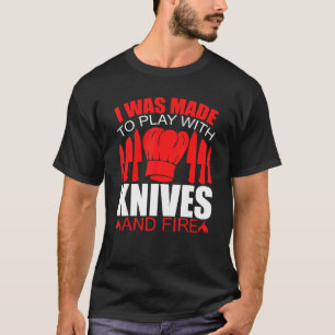 Camiseta Me Hicieron Jugar Con Knives Chef