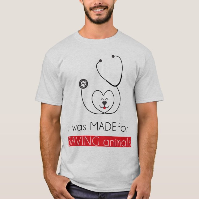 Camiseta Me hicieron para los animales de ahorro (Anverso)