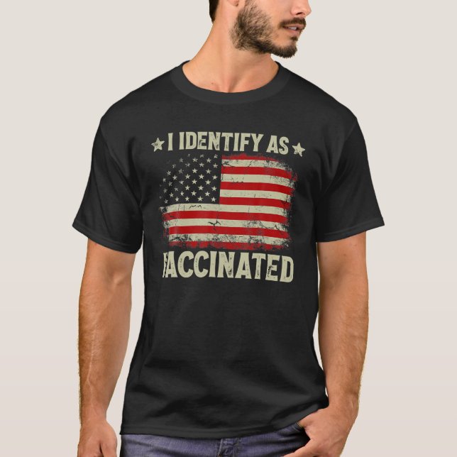 Camiseta Me Identifico Como Bandera Patriótica Estadouniden (Anverso)