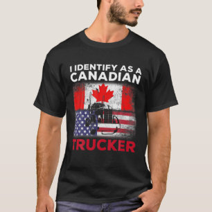 Camiseta Me Identifico Como Camionero Canadiense Funny Free