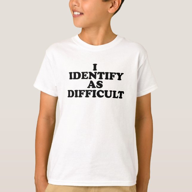 Camiseta Me identifico como Difícil (Anverso)