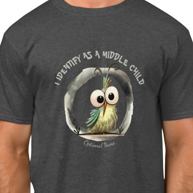 CAMISETA ME IDENTIFICO COMO NIÑO MEDIO (I identify as a middle child t shirt.  Sibling humor.)