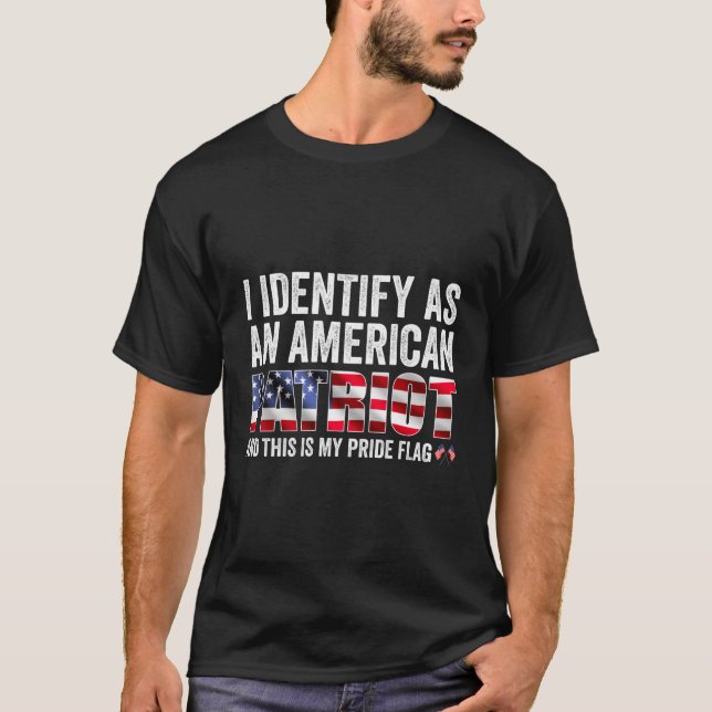 Camiseta Me Identifico Como Patriota Estadounidense Y Este  (Anverso)