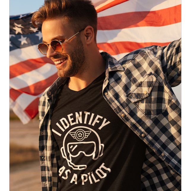 Camiseta Me Identifico Como Piloto, Humor, Cita Divertida (Subido por el creador)