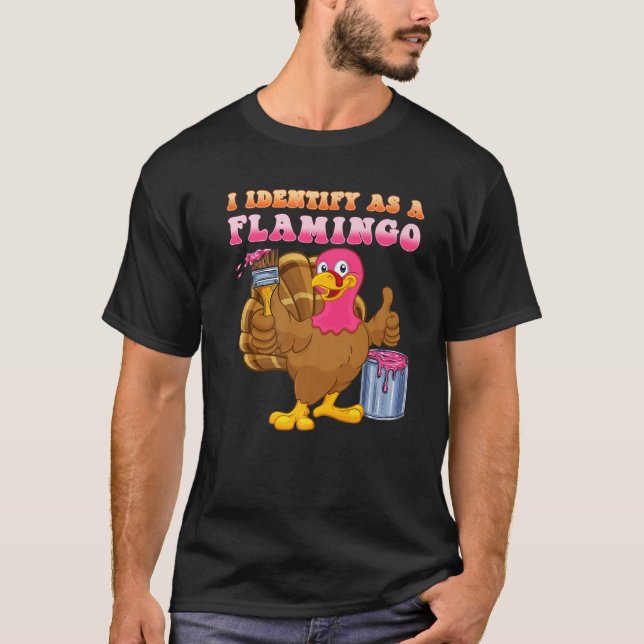 Camiseta Me identifico como un flamingo Turco Divertido Día (Anverso)