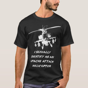 Camiseta Me identifico como un helicóptero Apache Attack