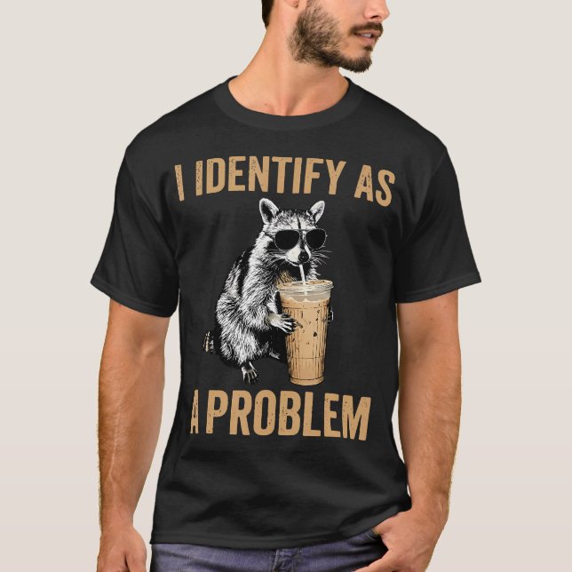 Camiseta Me Identifico Como Un Mapache Problemático Helado (Anverso)