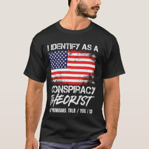 Camiseta Me identifico como un teórico de la conspiración,