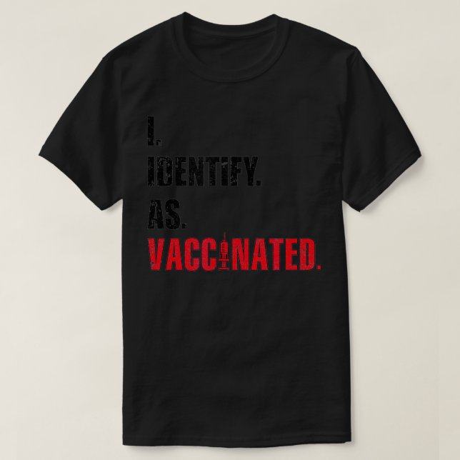 Camiseta Me Identifico Como Vacunado (Diseño del anverso)