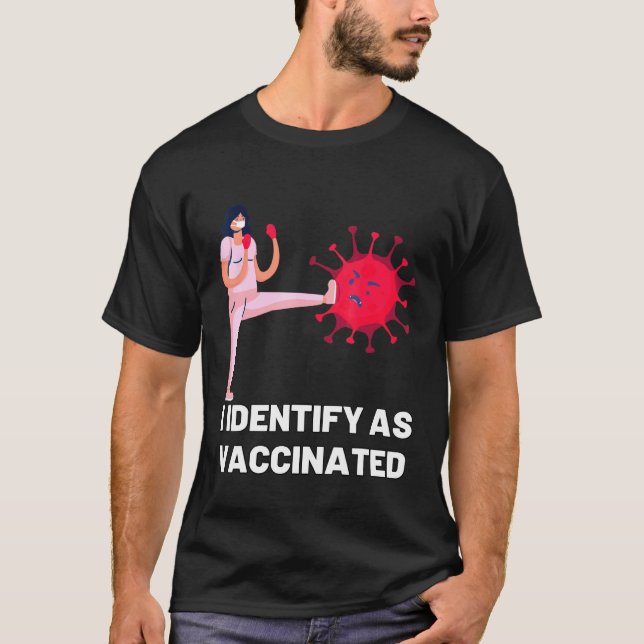 Camiseta Me Identifico Como Vacunado Ba De Ciencias Médicas (Anverso)