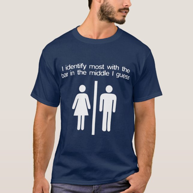 Camiseta Me identifico con el género medio queer no binario (Anverso)
