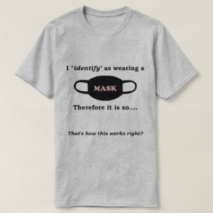 Camiseta Me identifico por llevar una máscara, por lo tanto