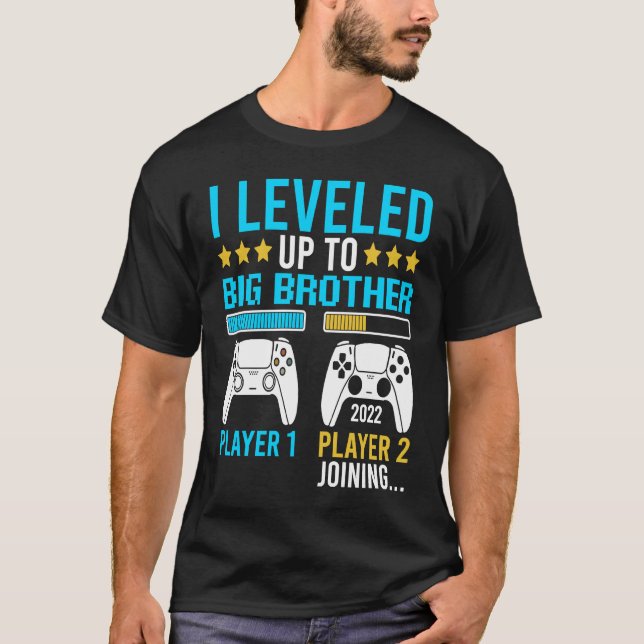 Camiseta Me Levanté Para El Nuevo Hermano De Big Bro Gamer (Anverso)