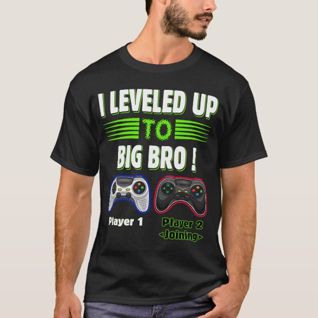 Camiseta Me levanto a Big Bro Gamer New Brother (Anverso)