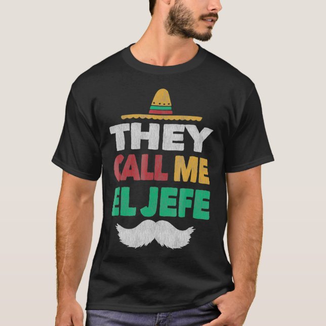 Camiseta Me Llaman El Jefe Fiesta Gorra (Anverso)