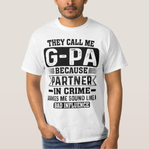 Camiseta Me Llaman Socio De G-pa En Crimen Padres Papa