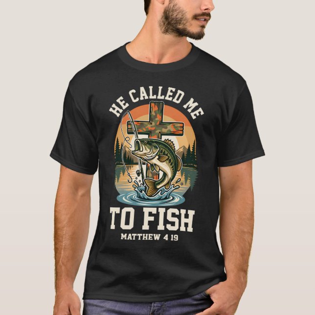 Camiseta Me Llamó a Pescar (Anverso)