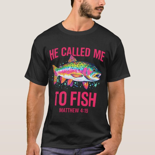 Camiseta Me Llamó Para Pescar (Anverso)