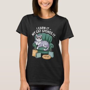 Camiseta Me lo Gano Mi Gato lo Gasta Comedia Relajante Gato