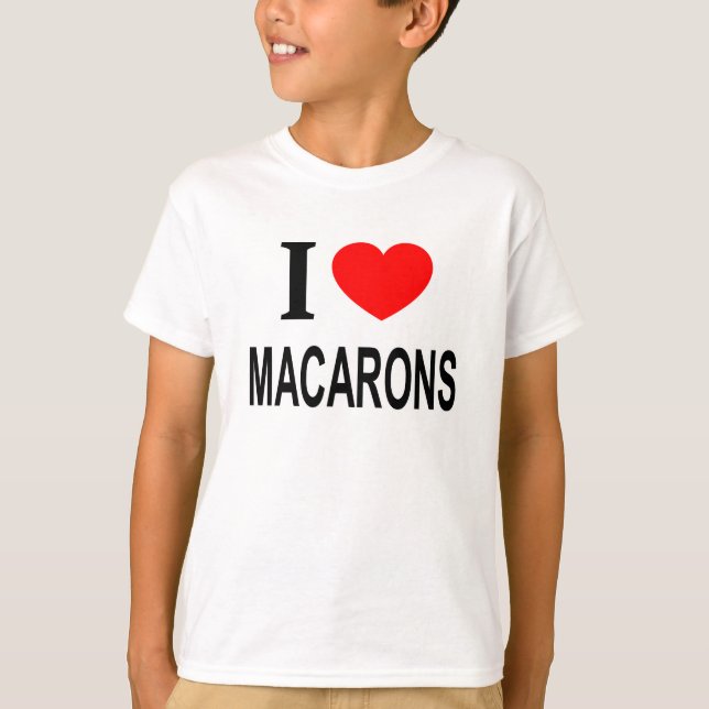 Camiseta Me ❤️ MACARONS Amo MACARONS Me encantan MACARONS (Anverso)