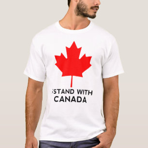 Camiseta Me mantengo con Canadá América bandera canadiense 